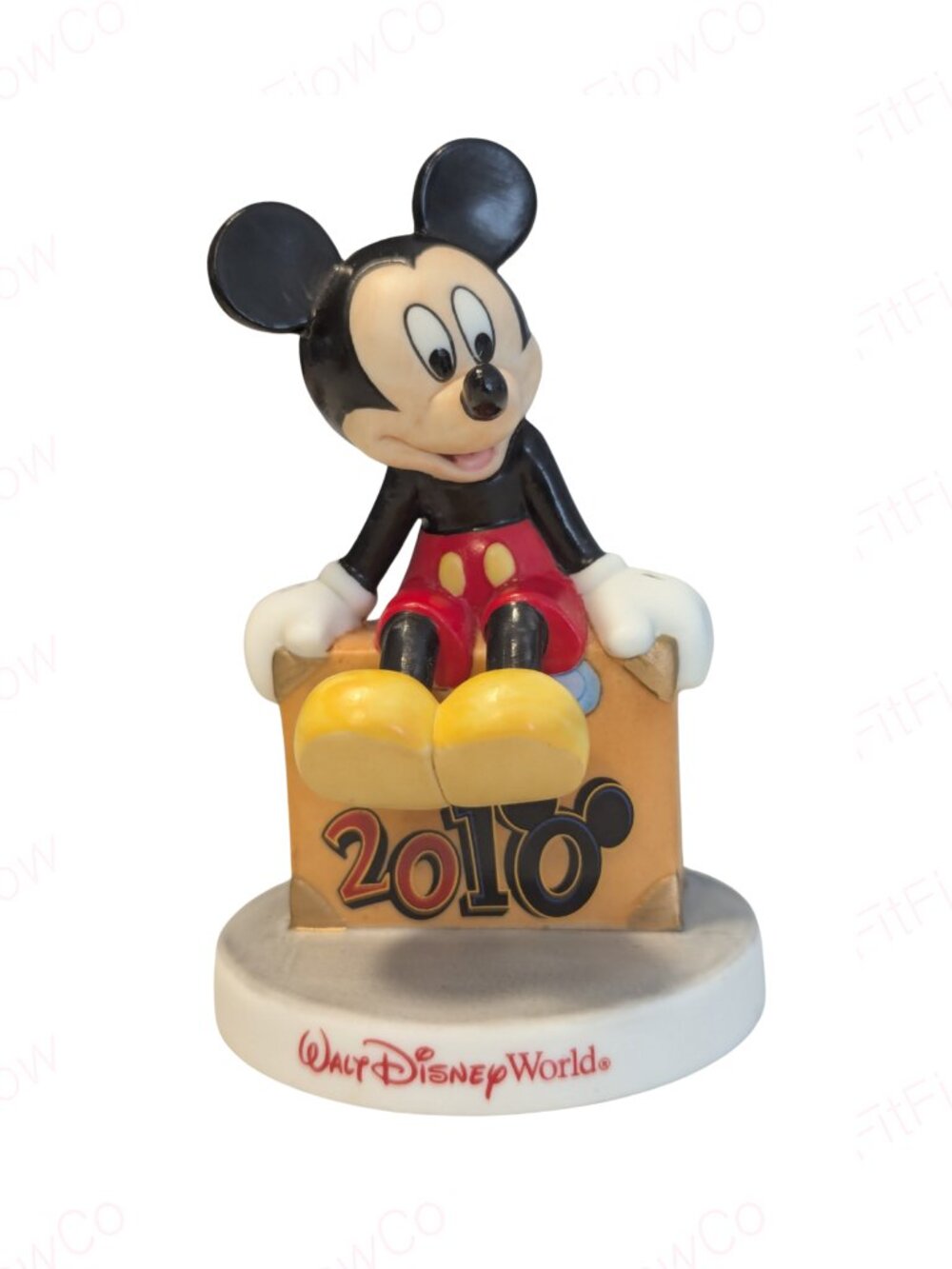 Disney Parks Mickey Mouse 2010 Suitcase Figurine Walt Disney World